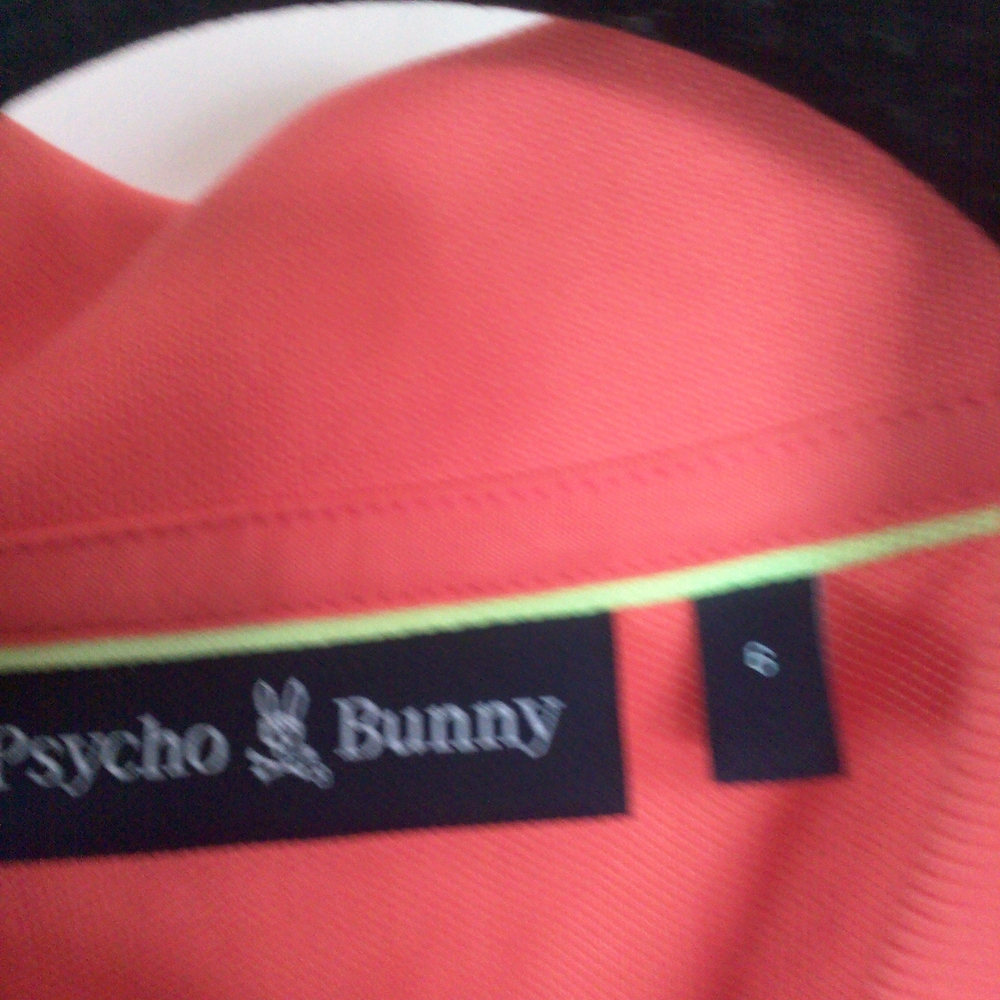 Men's Orange Psycho Bunny Polo Shirt - Picture 5 of 7